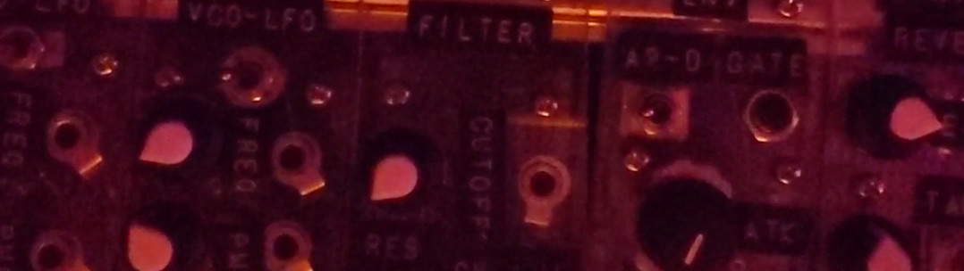 Close up of a modular synthesizer
